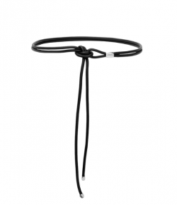 Black/Silver Silvia Leather Belt