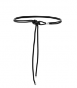 Black/Silver Silvia Leather Belt