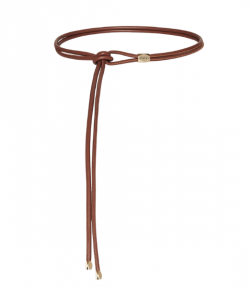 Cognac/Gold Leather Belt