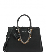 Black Leather Laila Md Satchel
