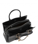 Black Leather Laila Md Satchel