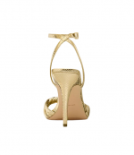 Pale Gold Met Embossed Snake Leather Kiana Sandal