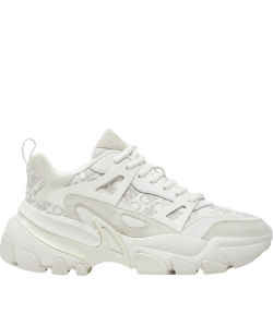Nick Trainer Optical White FX Leather MK Logo Signature