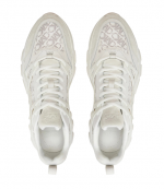 Nick Trainer Optical White FX Leather MK Logo Signature