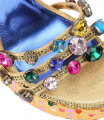 Gold Comb Sequin Kensington Jewel Platform