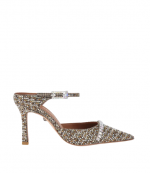 Beige Comb Strass Point Mule
