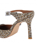 Beige Comb Strass Point Mule