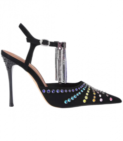 Black Comb Suede Kurt Crystal Point