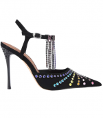 Black Comb Suede Kurt Crystal Point
