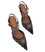Black Comb Suede Kurt Crystal Point