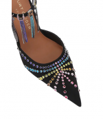 Black Comb Suede Kurt Crystal Point