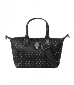 Black Nylon Recycle Sm Shopper Studs