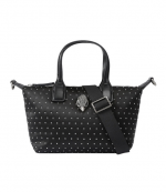 Black Nylon Recycle Sm Shopper Studs