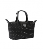 Black Nylon Recycle Sm Shopper Studs