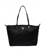 Black Nylon Recycled Shopper Studs