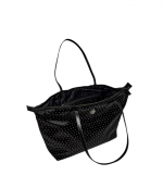 Black Nylon Recycled Shopper Studs