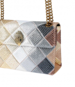 Multicolor Metal Comb Fabric Md Kensington P