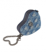 Blue Denim Micro Heart Cross Body