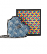 Blue Denim Micro Heart Cross Body