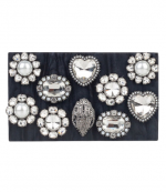 Black Crystal Box Clutch