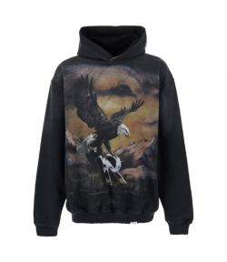 Stained Black Chrome Flight Hoodie