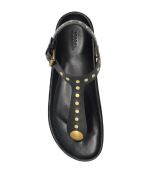 Black Leather Enore Sandals