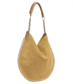 Sand Suede Leather Oskan Hobo Soft Shoulder Bag