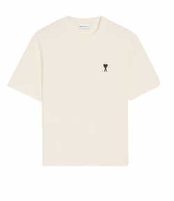 White Cream Signature Place De Victoires Print Boxy T-Shirt