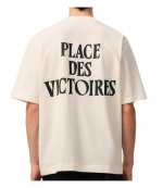 White Cream Signature Place De Victoires Print Boxy T-Shirt