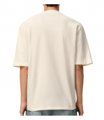 White Cream Big Ami De Coeur Heavy Jersey T-Shirt