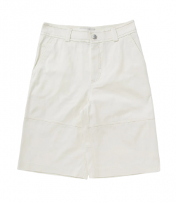 White Cream Worker Bermuda Shorts