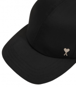Black Technical Nylon Ami De Coeur Metal Cap