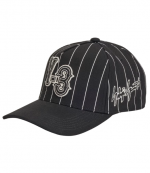 Black Pinstri Cap
