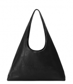 Black Leather Pike Medium Hobo Bag
