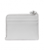 Optic White Leather Sm Card Case Wristlet