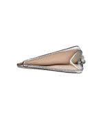 Optic White Leather Sm Card Case Wristlet