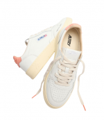White/Peach Leather Medalist Low Wom