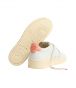 White/Peach Leather Medalist Low Wom