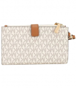 Jet Set Vanilla DBLZP Wristlet Wallet