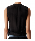 Black Tailored Vest W/ Zipper