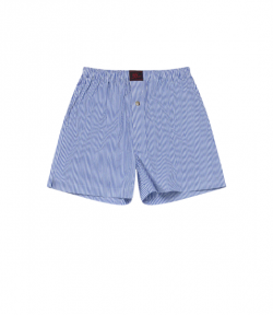 White/Sail Blue Willy Woven Striped Boxers