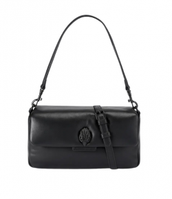 Leather Oxford Black Crossbody Bag