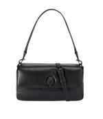 Leather Oxford Black Crossbody Bag