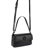 Leather Oxford Black Crossbody Bag