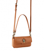 Leather Mini Oxford Tan Crossbody Bag
