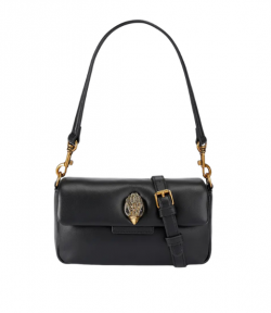 Leather Mini Oxford Black Crossbody Bag