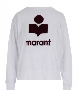 White/Burgundy Klowia Long Sleeve T-Shirt