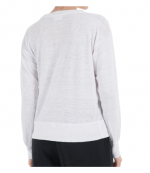 White/Burgundy Klowia Long Sleeve T-Shirt