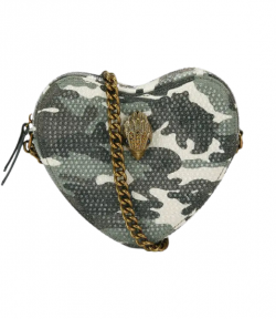 Fabric Kensington Heart X Fabric Green Comb crossbody Bag