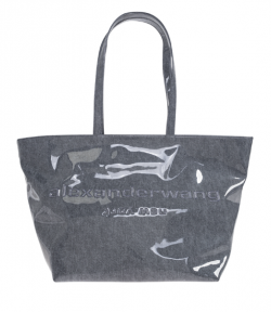 Navy Punch Large Tote Bag